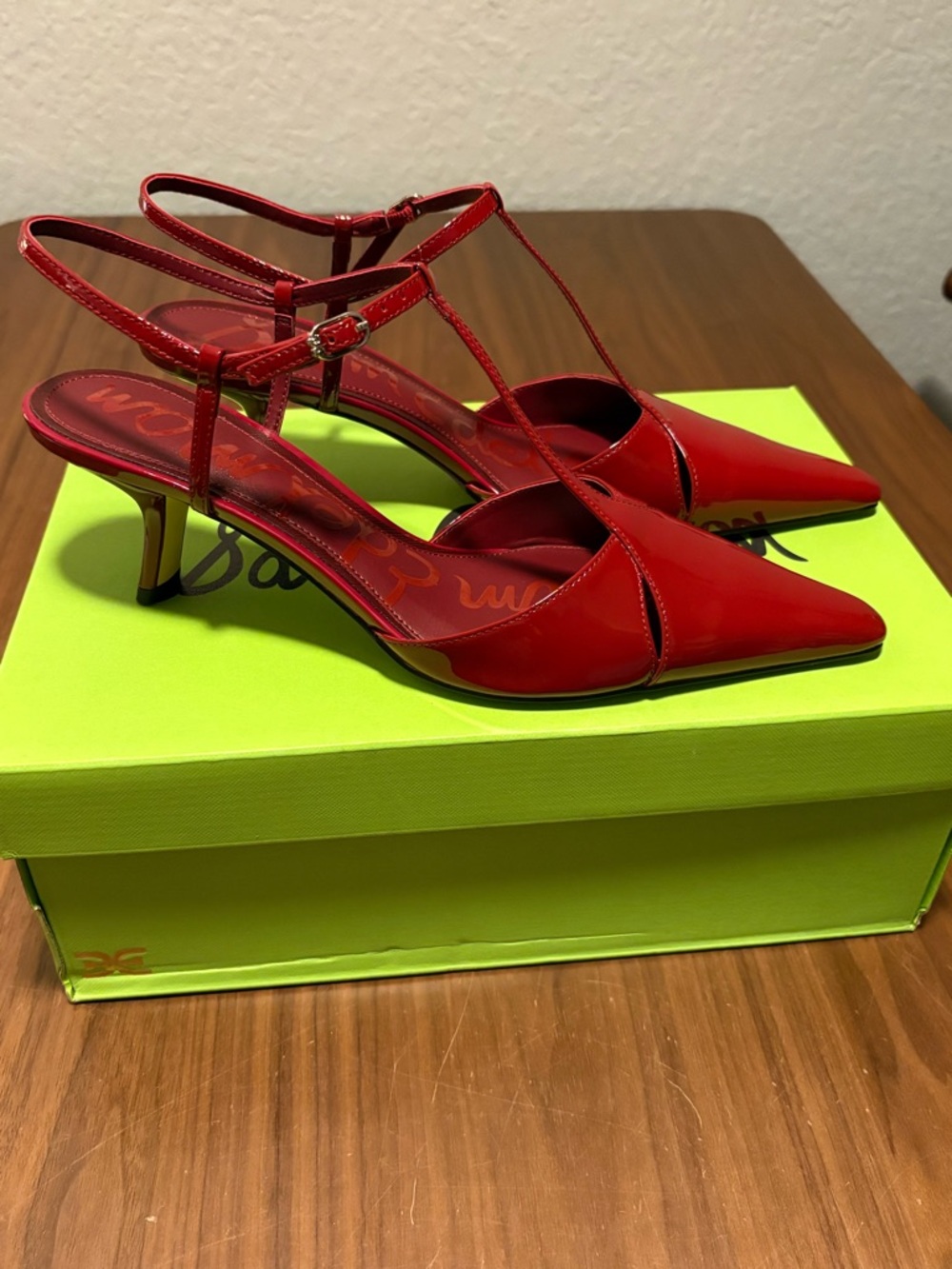 Sam Edelman Briella Red slingback kitten heels pointed toe. Brand new size 9.5